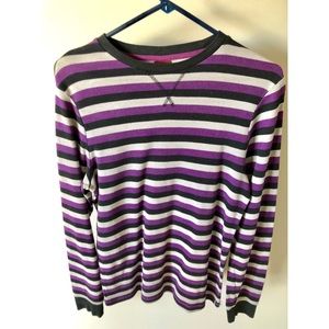 Purple striped sweater
